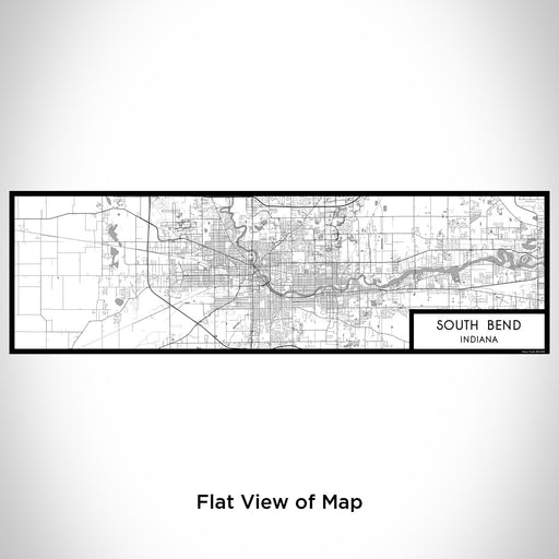 Flat View of Map Custom South Bend Indiana Map Enamel Mug in Classic