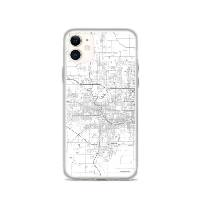 Custom South Bend Indiana Map Phone Case in Classic