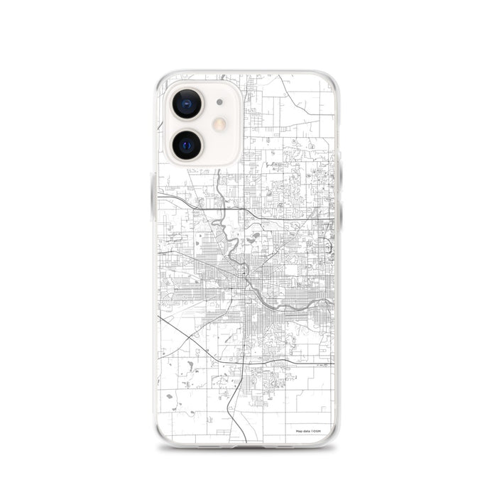 Custom South Bend Indiana Map iPhone 12 Phone Case in Classic