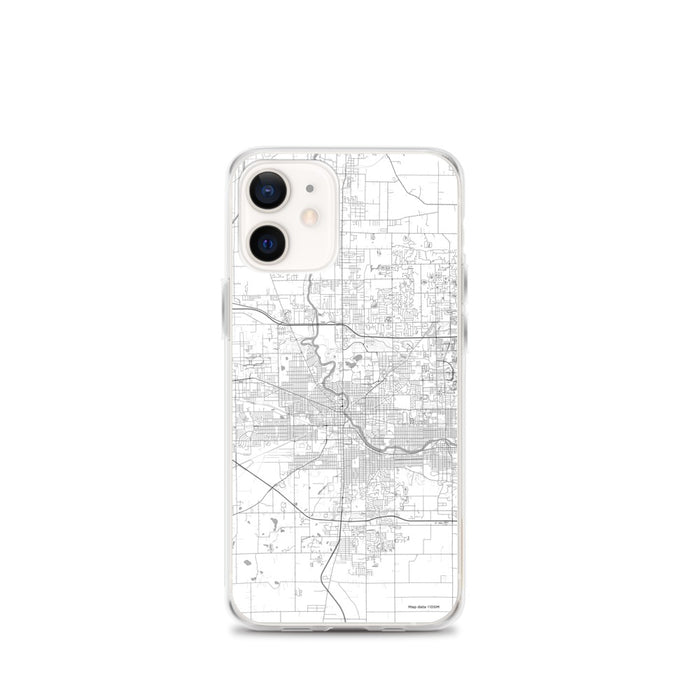 Custom South Bend Indiana Map iPhone 12 mini Phone Case in Classic