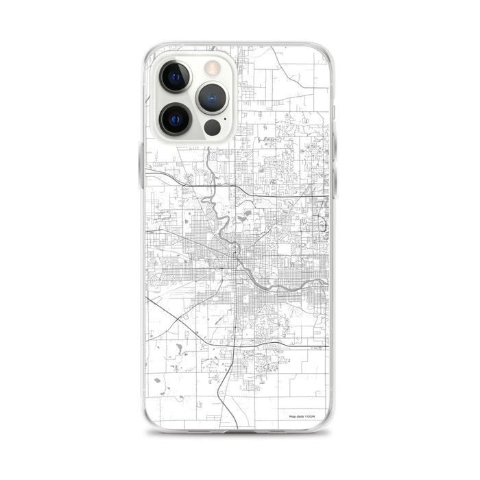 Custom South Bend Indiana Map iPhone 12 Pro Max Phone Case in Classic