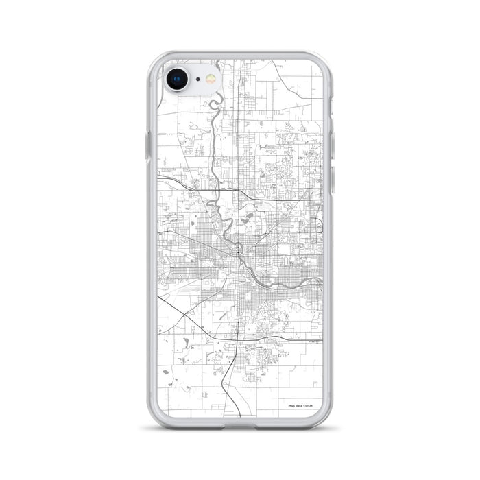 Custom South Bend Indiana Map iPhone SE Phone Case in Classic