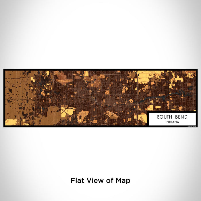 Flat View of Map Custom South Bend Indiana Map Enamel Mug in Ember