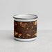 Front View Custom South Bend Indiana Map Enamel Mug in Ember