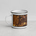 Left View Custom South Bend Indiana Map Enamel Mug in Ember