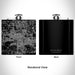 Rendered View of South Bend Indiana Map Engraving on 6oz Stainless Steel Flask in Black