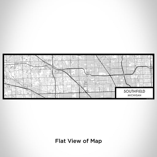 Flat View of Map Custom Southfield Michigan Map Enamel Mug in Classic