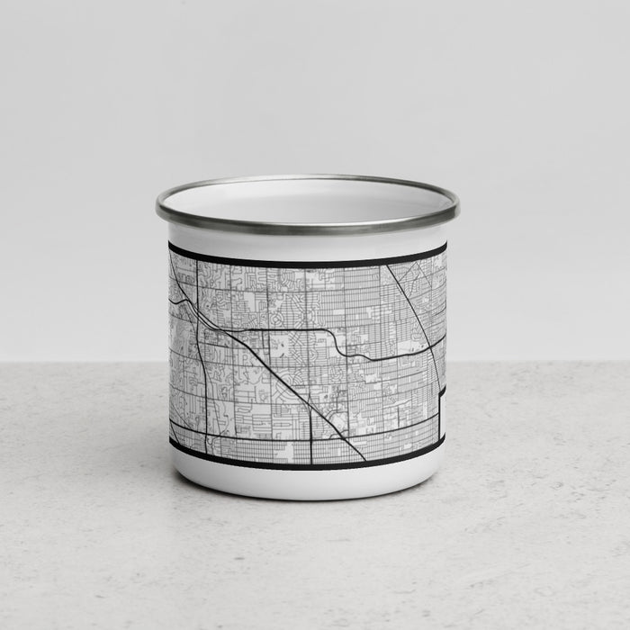 Front View Custom Southfield Michigan Map Enamel Mug in Classic