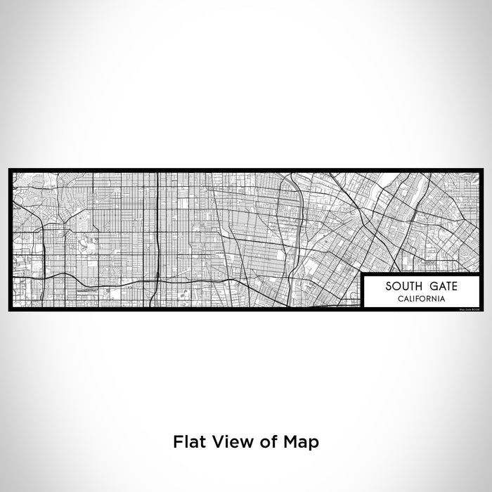 Flat View of Map Custom South Gate California Map Enamel Mug in Classic