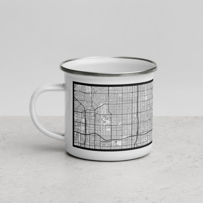 Left View Custom South Gate California Map Enamel Mug in Classic