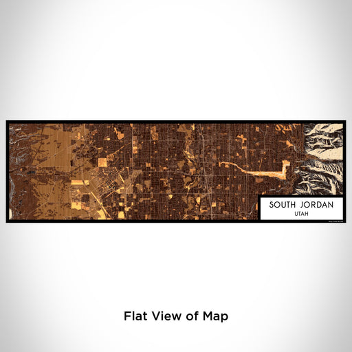 Flat View of Map Custom South Jordan Utah Map Enamel Mug in Ember