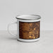 Left View Custom South Jordan Utah Map Enamel Mug in Ember