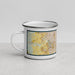 Left View Custom South Jordan Utah Map Enamel Mug in Woodblock