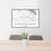 24x36 Southlake Texas Map Print Lanscape Orientation in Classic Style Behind 2 Chairs Table and Potted Plant