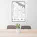 24x36 Southlake Texas Map Print Portrait Orientation in Classic Style Behind 2 Chairs Table and Potted Plant