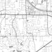 Southlake Texas Map Print in Classic Style Zoomed In Close Up Showing Details