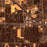 Southlake Texas Map Print in Ember Style Zoomed In Close Up Showing Details