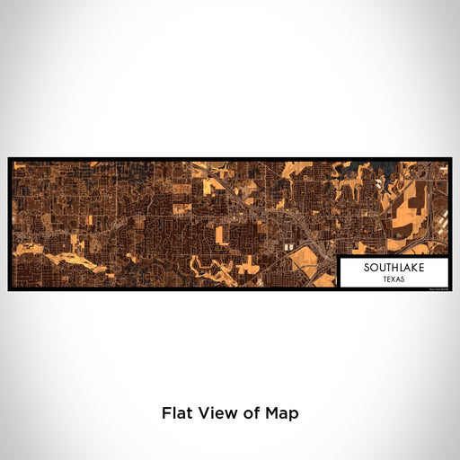 Flat View of Map Custom Southlake Texas Map Enamel Mug in Ember