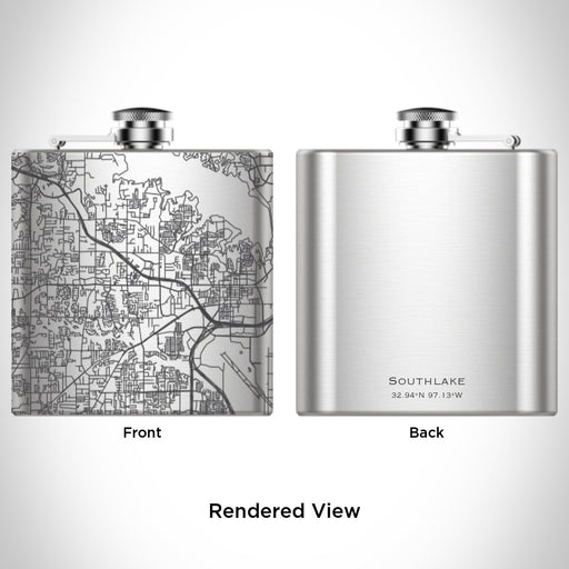 Rendered View of Southlake Texas Map Engraving on undefined