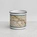 Front View Custom Southlake Texas Map Enamel Mug in Woodblock