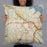 Person holding 22x22 Custom Southlake Texas Map Throw Pillow in Woodblock
