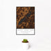 12x18 South Long Lake Minnesota Map Print Portrait Orientation in Ember Style With Small Cactus Plant in White Planter