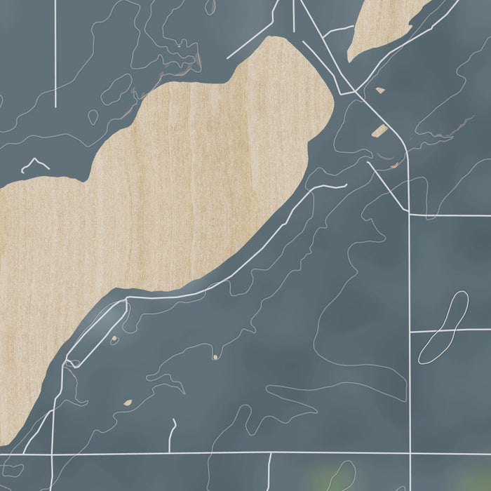 South Long Lake Minnesota Map Print in Afternoon Style Zoomed In Close Up Showing Details