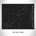Rendered View of South Long Lake Minnesota Map Engraving on 20oz Stainless Steel Insulated Bottle with Bamboo Top in Black