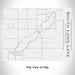 Rendered View of South Long Lake Minnesota Map Engraving on 20oz Stainless Steel Insulated Bottle with Bamboo Top in White