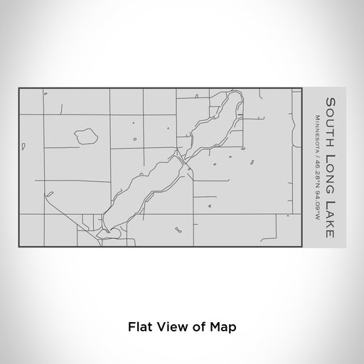 Rendered View of South Long Lake Minnesota Map Engraving on 17oz Stainless Steel Insulated Cola Bottle