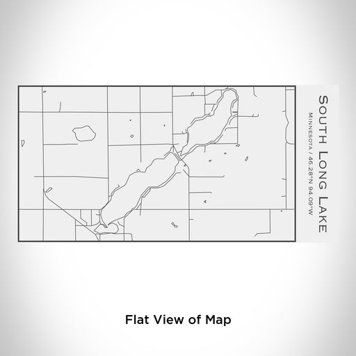 Rendered View of South Long Lake Minnesota Map Engraving on 17oz Stainless Steel Insulated Cola Bottle in White