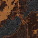 South Long Lake Minnesota Map Print in Ember Style Zoomed In Close Up Showing Details