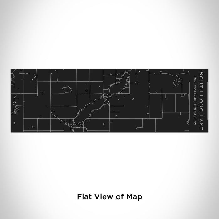 Rendered View of South Long Lake Minnesota Map Engraving on 10oz Stainless Steel Insulated Cup with Sliding Lid in Black