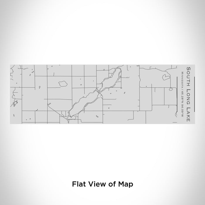 Rendered View of South Long Lake Minnesota Map Engraving on 10oz Stainless Steel Insulated Cup with Sipping Lid