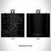 Rendered View of South Long Lake Minnesota Map Engraving on 6oz Stainless Steel Flask in Black