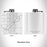 Rendered View of South Long Lake Minnesota Map Engraving on 6oz Stainless Steel Flask in White