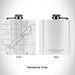 Rendered View of South Long Lake Minnesota Map Engraving on 6oz Stainless Steel Flask in White