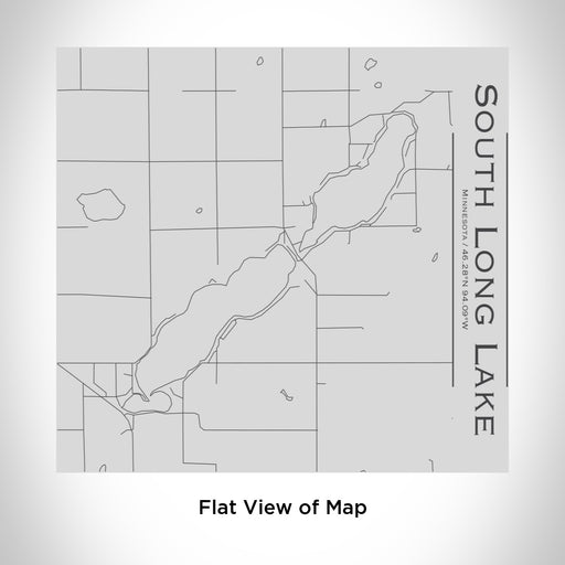 Rendered View of South Long Lake Minnesota Map Engraving on 17oz Stainless Steel Insulated Tumbler