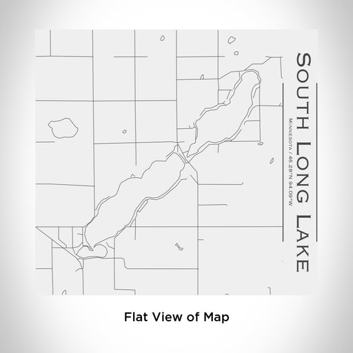 Rendered View of South Long Lake Minnesota Map Engraving on 17oz Stainless Steel Insulated Tumbler in White