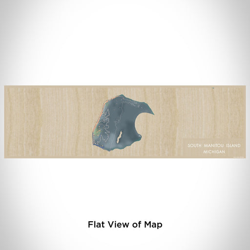 Flat View of Map Custom South Manitou Island Michigan Map Enamel Mug in Afternoon