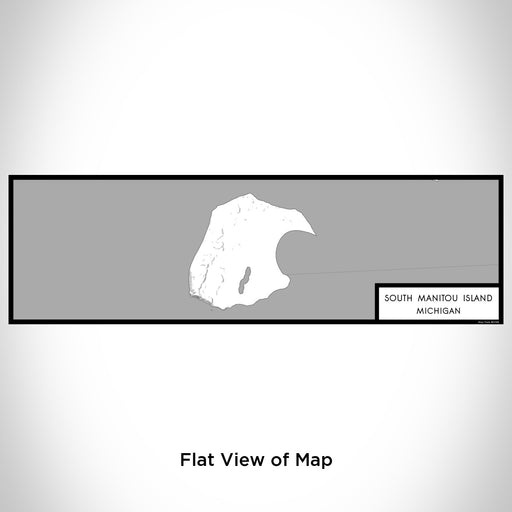 Flat View of Map Custom South Manitou Island Michigan Map Enamel Mug in Classic