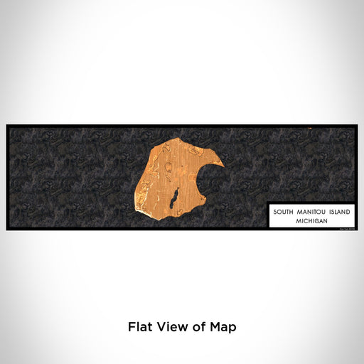 Flat View of Map Custom South Manitou Island Michigan Map Enamel Mug in Ember