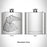 Rendered View of South Manitou Island Michigan Map Engraving on 6oz Stainless Steel Flask