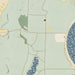 South Manitou Island Michigan Map Print in Woodblock Style Zoomed In Close Up Showing Details