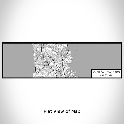 Flat View of Map Custom South San Francisco California Map Enamel Mug in Classic