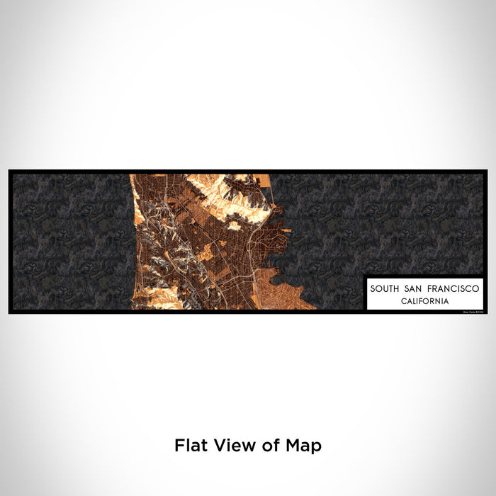 Flat View of Map Custom South San Francisco California Map Enamel Mug in Ember