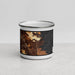 Front View Custom South San Francisco California Map Enamel Mug in Ember