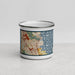 Front View Custom South San Francisco California Map Enamel Mug in Woodblock
