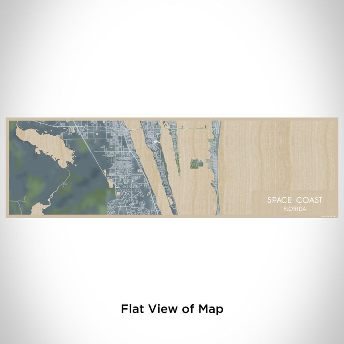 Flat View of Map Custom Space Coast Florida Map Enamel Mug in Afternoon