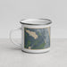 Left View Custom Space Coast Florida Map Enamel Mug in Afternoon